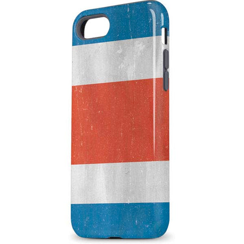 Costa Rican Flag Distressed iPhone 8 Pro Case